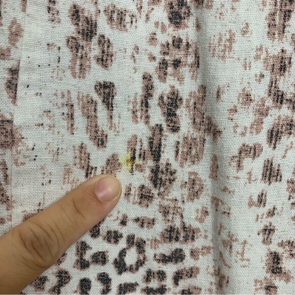 Rewash Linen Blend Animal Print Wide Leg Pull On Pants - Picture 12 of 13